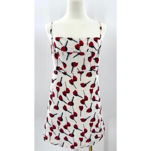 Rachel Antonoff Gwen Heart Lollipop Dress White Red Minidress Short 14 L
